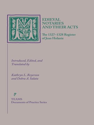 cover image of Medieval Notaries and Their Acts
